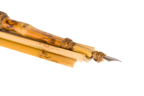 Bamboo pen — Stockfoto