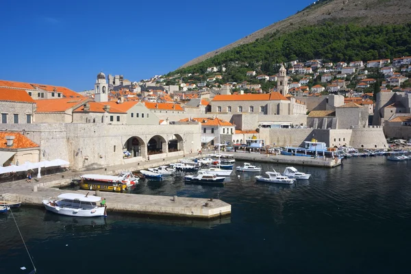Dubrovnik'in tarihi liman — Stok fotoğraf