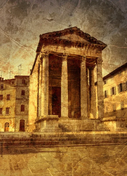 stock image Ancient temple in Pula