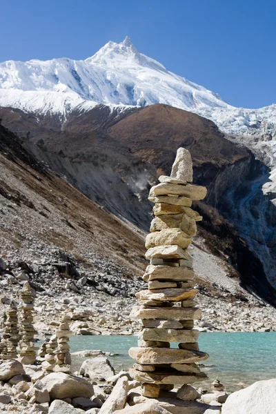 Nepál. ledovcové jezero — Stock fotografie