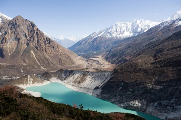 Nepal. Lago glaciar Imagens Royalty-Free