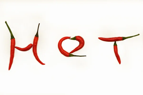 Pepper Letter HOT — Stock Photo, Image