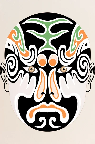 Čínská opera tvář — Stock fotografie