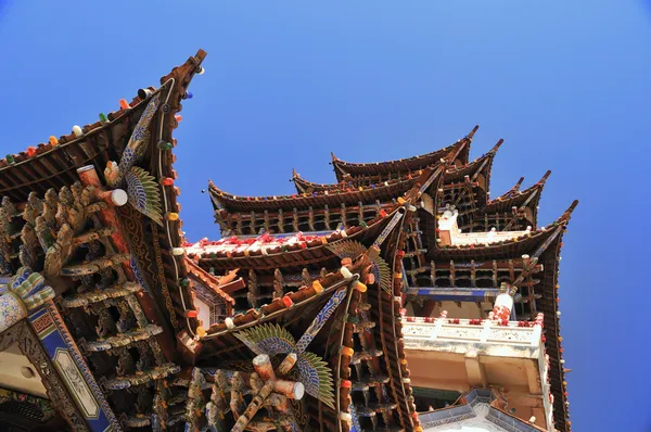 China tempels paviljoens en hemel — Stockfoto