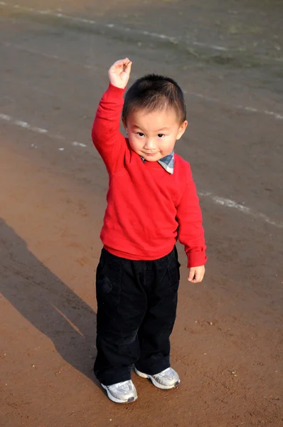 Cute little boy on playground — Stock Photo, Image