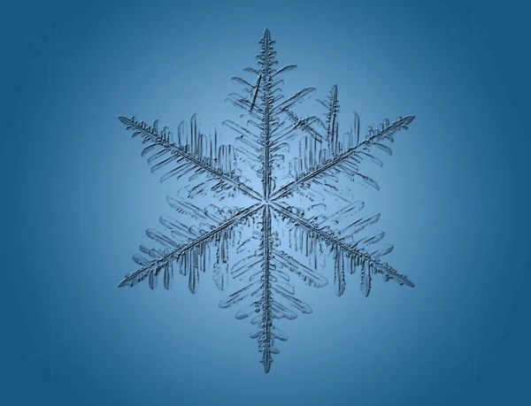Светло-голубые снежинки на голубом фоне — стоковое фото