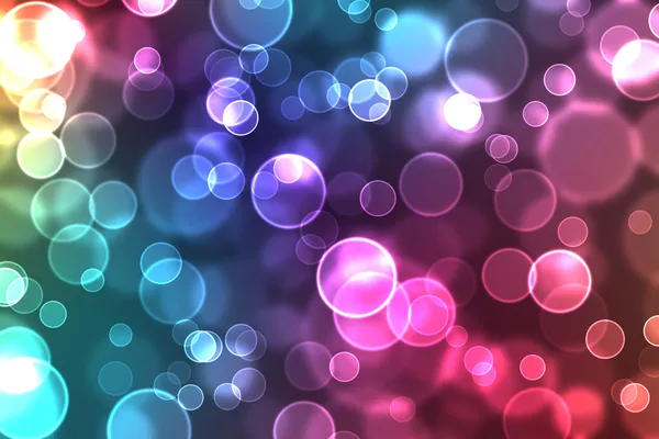 Abstract glowing circles on a colorful backgroun — Stock Photo, Image