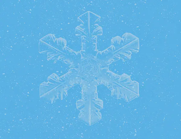 Светло-голубые снежинки на голубом фоне — стоковое фото