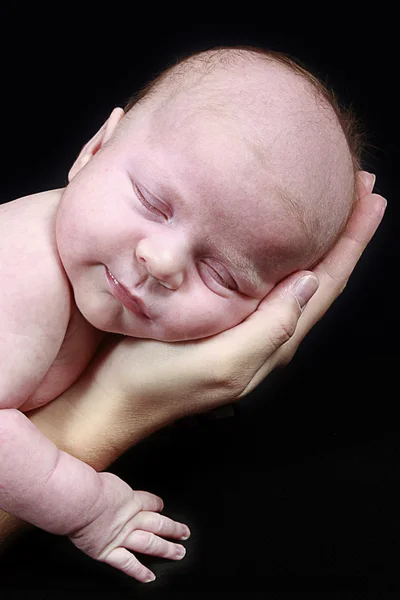 Newborn Baby in Mother Hand — Stock Photo, Image