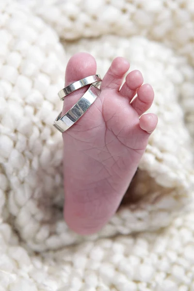 Bebés pie tomado de cerca — Foto de Stock
