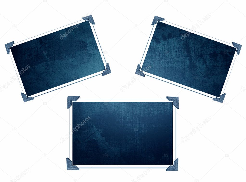 Three Photo frames with texture