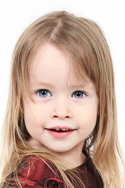 Close-up van vrij klein meisje — Stockfoto