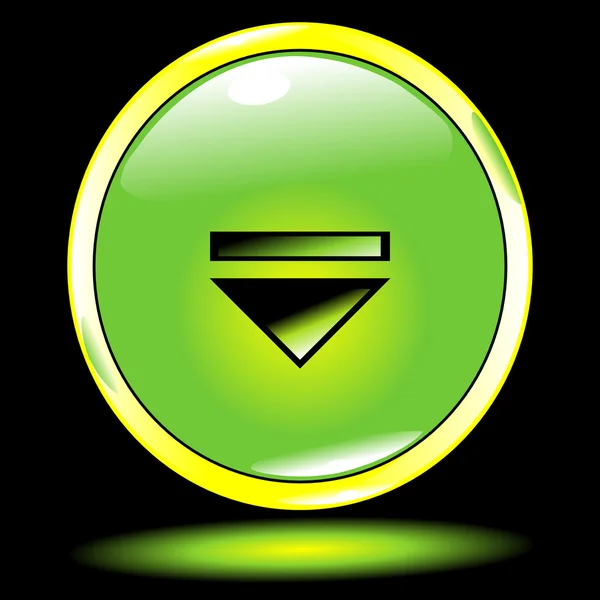 Botão verde download — Vetor de Stock