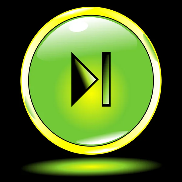 Groene knop volgende — Stockvector