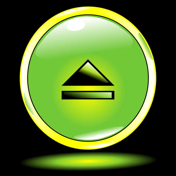 Gröna knappen Öppna — Stock vektor