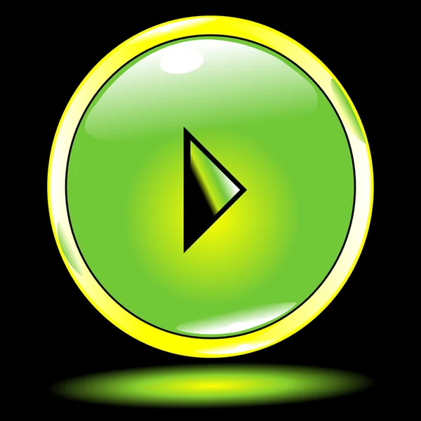 Gröna knappen play — Stock vektor