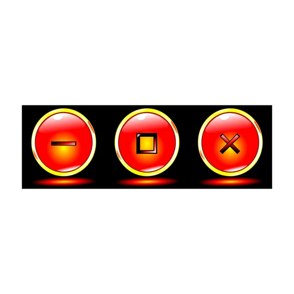 红色按钮 — 图库矢量图片