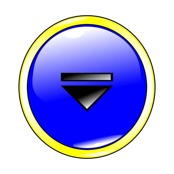 Кнопка скачать синий — стоковый вектор