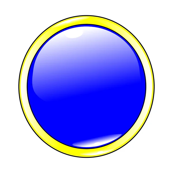 Botão azul vazio — Vetor de Stock