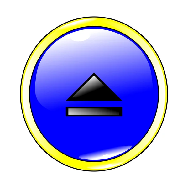 Bouton ouvert bleu — Image vectorielle