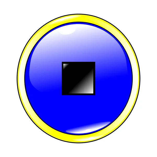 Botón de parada azul — Archivo Imágenes Vectoriales