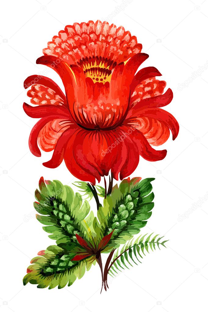 Red decorative flower