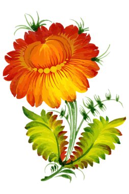 Turuncu dekoratif çiçek