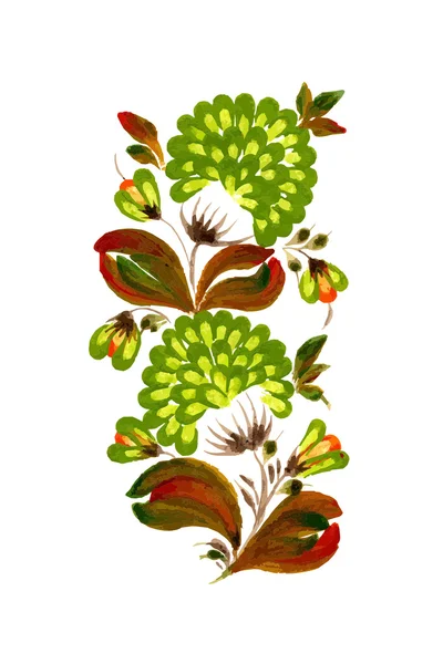 Fleurs décoratives vertes — Image vectorielle