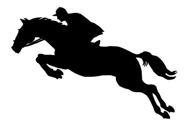 The horseman on a horse clipart