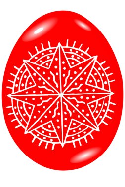 Paskalya yumurtası izole kırmızı