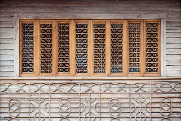 Wood carving window — Stock Photo, Image