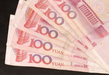 Chinese banknotes 100 yuan clipart