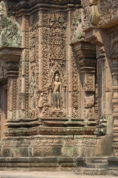 Скульптор, стіною, Ангкор-Ват — стокове фото