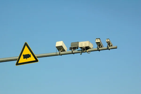CCTV ellenőrzés és videóinak jele — Stock Fotó