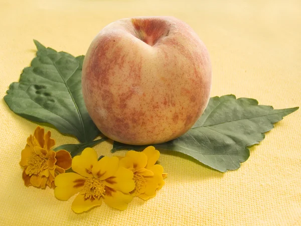 Still-life with a peach — Stock Photo, Image
