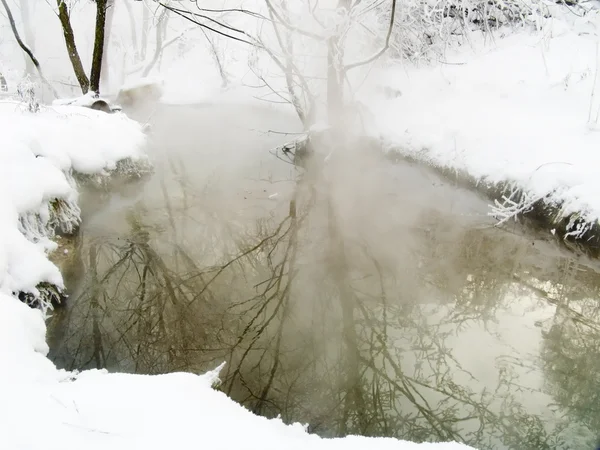 Winter rivier — Stockfoto