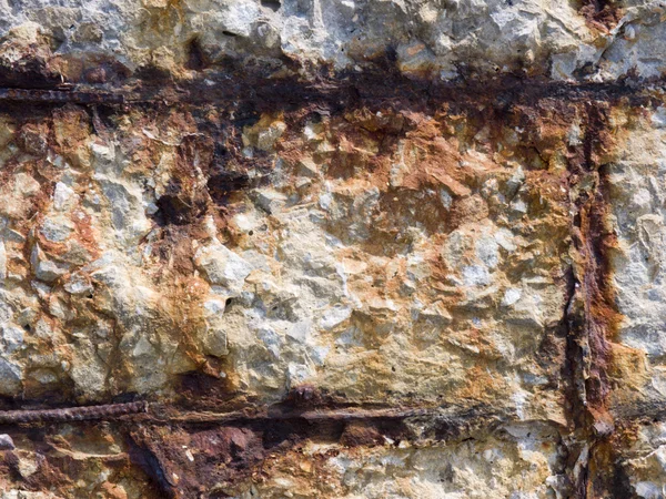 콘크리트 벽의 파괴 — 스톡 사진