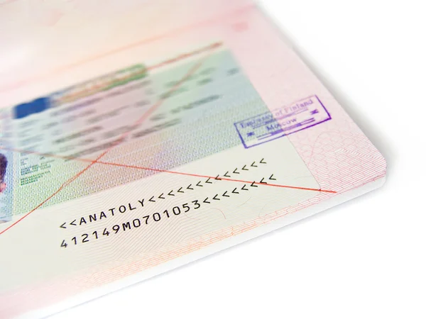 stock image The crossed out visa