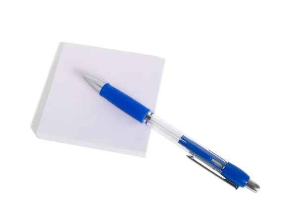 Penna e carta bianca — Foto Stock