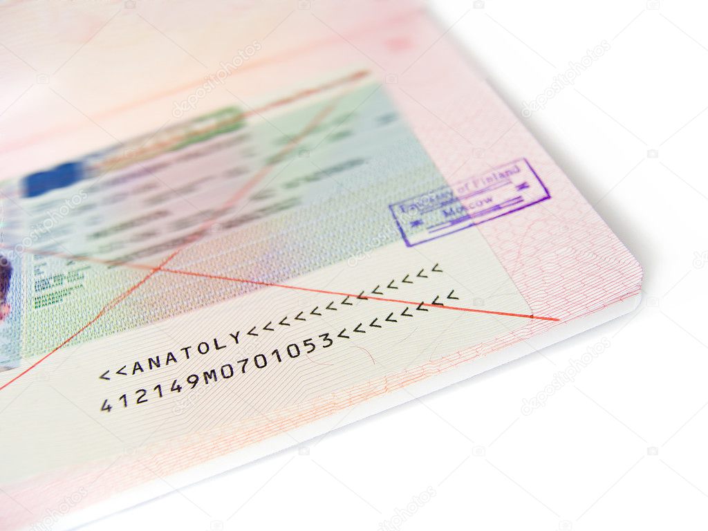 The crossed out visa