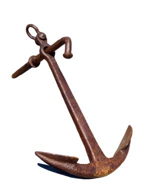 Ferruginous old anchor clipart