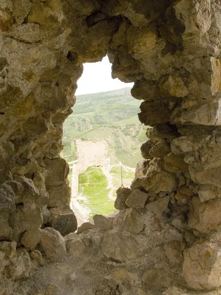 Stock image Window in an old stone fortress