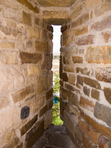 Loophole in an old fortification — Stock Photo, Image