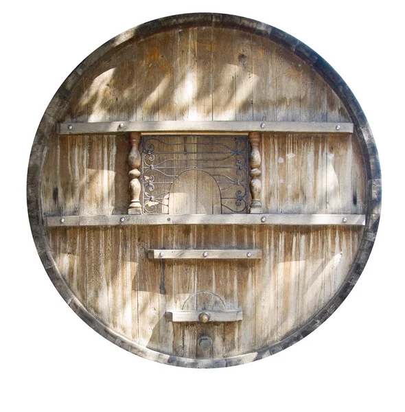 Víno v dřevěných fudder — Stock fotografie