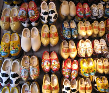 Holland wooden shoes clipart