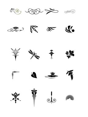 Decorative vegetable elements clipart