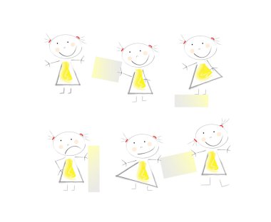 Children hand-drawing style clipart