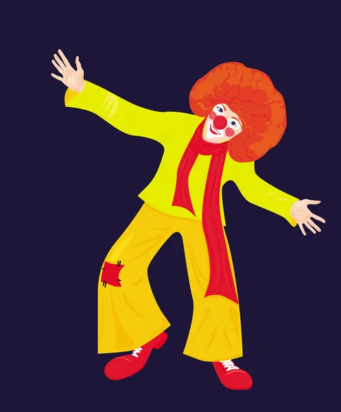 Röd clown — Stock vektor