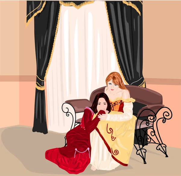 Dos princesas. — Archivo Imágenes Vectoriales