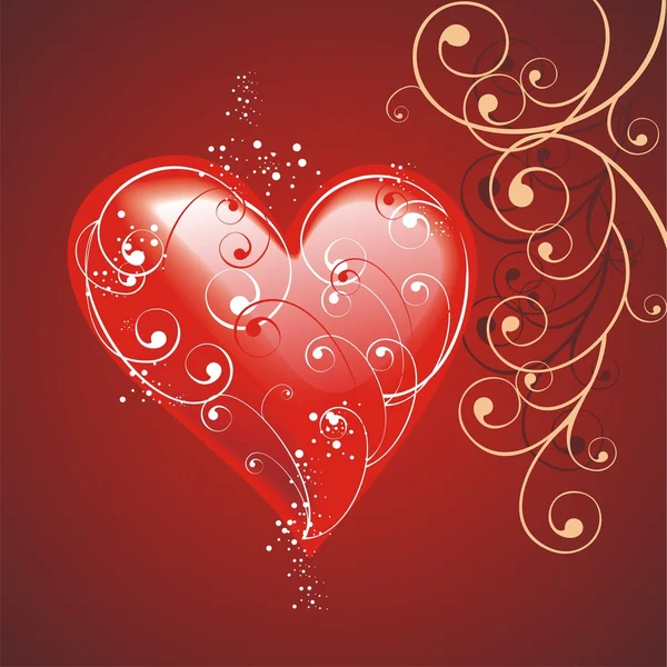 Heart with a decorative pattern — Stock Photo, Image